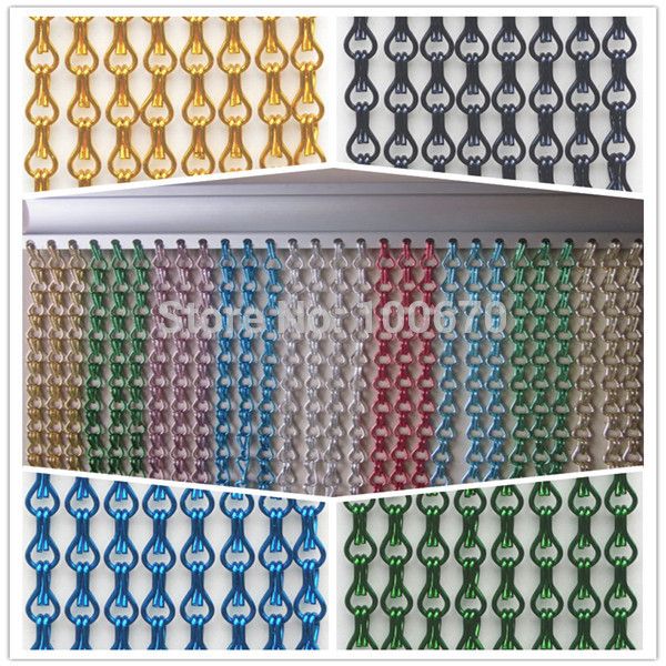 

colorful hanging aluminum chain fly screen