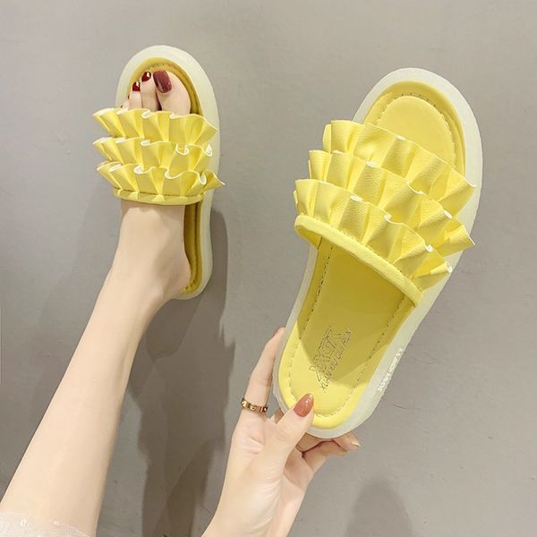 

flat shoes female low slippers casual slipers women slides summer woman 2020 soft beach rome basic rubber pu, Black