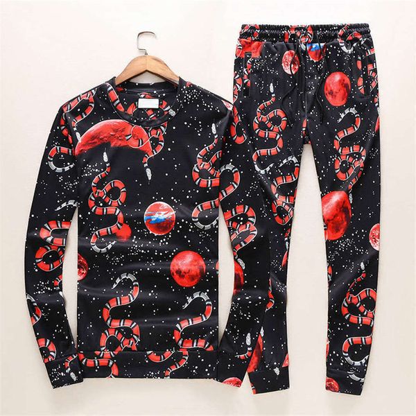 

luxury tracksuits mens fashionable designer tracksuits brand tracksuit full snake logo 4 spring clothing size l-3xl high quality, Gray
