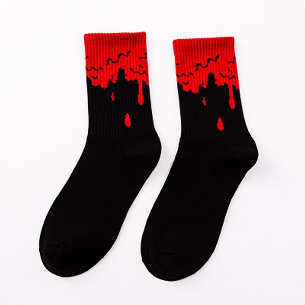 

20s fashion men and women socks new sports long socks casual breathable printed stocking 4 colors mens underwear, Black