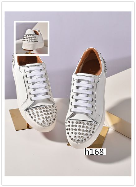 

latest new spike sock donna flat sneakers designer mens red bottoms shoes womens rivet spiky sock junior spikes flat shoess size 37, Black