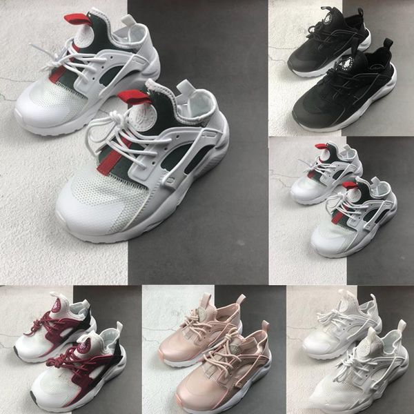 

new born baby air huarache run 4 дети кроссовки дети открытый тренеры малышей спортивные маленькие большие мальчики девочки младенческой мал, Black