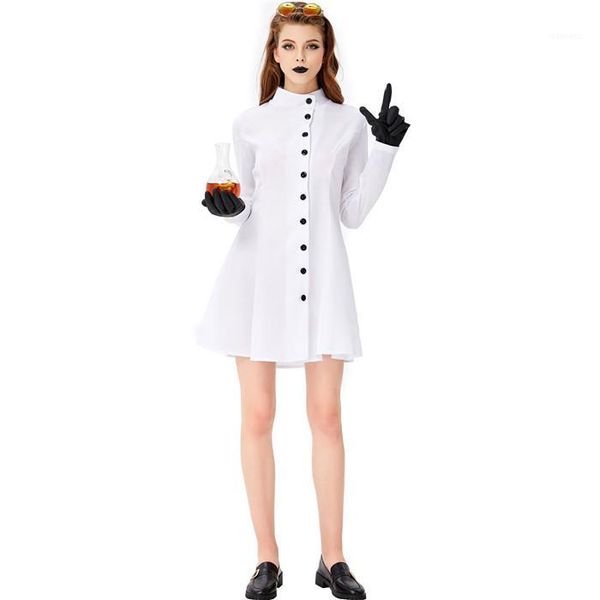 

festival style dresses 3pcs fashion casual apparel theme costume female scientist cosplay occupational halloween female clothing, Black;red
