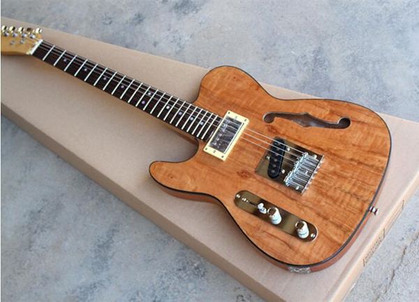 

бесплатная доставка завод заказа semi-полая левые руки гитара электрической с rosewood грифом, chrome оборудованиями, предлагая индивидуальн