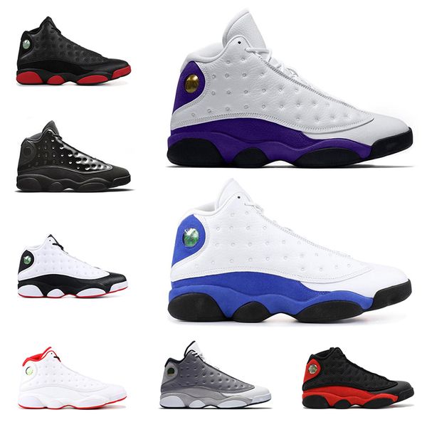 

Air Retro jordan Basketball shoes 13s COURT PURPLE Cap and gown Bred Atmosphere Grey ALTERNATE Phantom sneakers Sports trainers