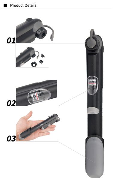 

mini bike pump giyo gp-41s made in taiwan pressure gauge mountain mini bike air pump cycling accessories (a/v) (f/v) ing