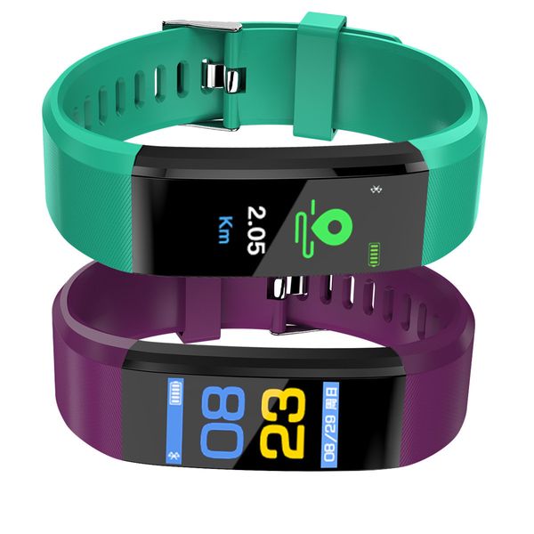 

smart wearing bracelet sport pedometer ip67 waterproof color screen smart watch with blood pressure heart rate 5 colors