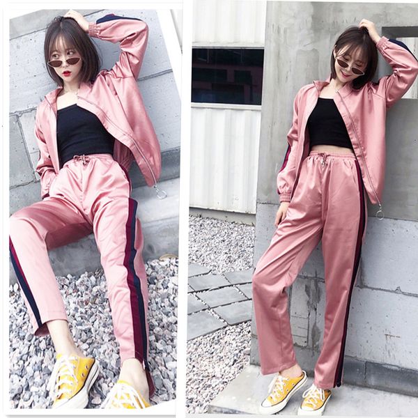 

autumn winter fashion pink two piece set long sleeve +camouflage pants sets women clothes leopard print 2 piece set, White