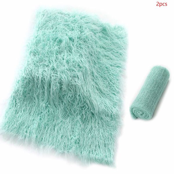 

2pc baby p props long ripple newborn infant wraps pgraphy blanket outfit u90b
