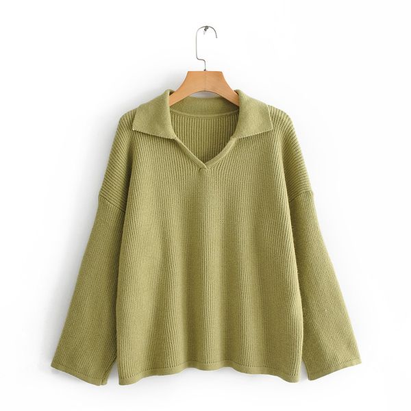 

autumn winter loose casual v-neck long sleeve sweater pullovers sweater female knitting, White;black