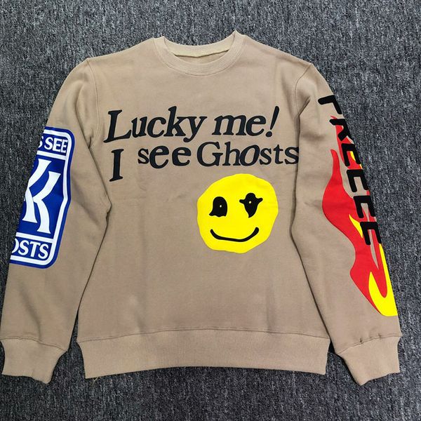

west sweatshirts men women hip hop i see ghosts face west kids hoodie pullover, Black