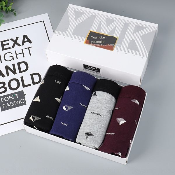 

sjlae mid-waist four-legged pants breathable traceless youmoke boxed men's underwear mid-waist men's four-legged pants breathable, Black;white