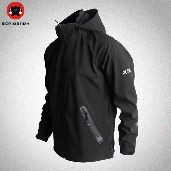 

outdoor sport softshell jackets mesh breathable windproof waterproof jacket camping & hiking men brand fleece trekking jacket, Blue;black