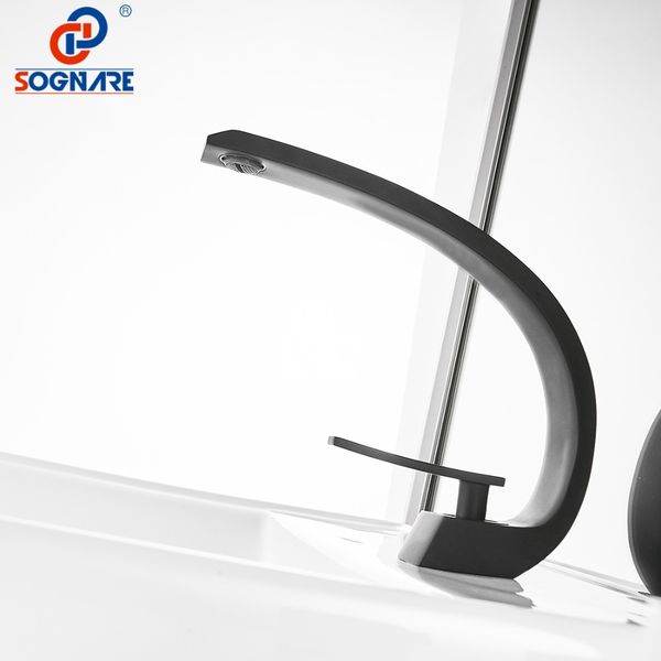 

sognare современного бассейн кран для ванной крана single тщеславия ванной для умывальника смеситель горячих холодной воды tap черного