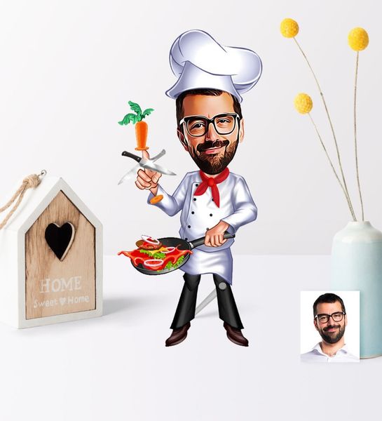 

персонифицированный мужчины chef мультфильм деревянные тринкет-1 другие праздничные товары для вечеринок