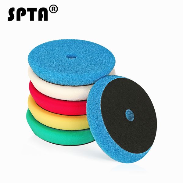 

5pcs car sponge foam polishing pad set buffing waxing pads for car polisher buffer drill polish wash wheel brush detailing 6inch