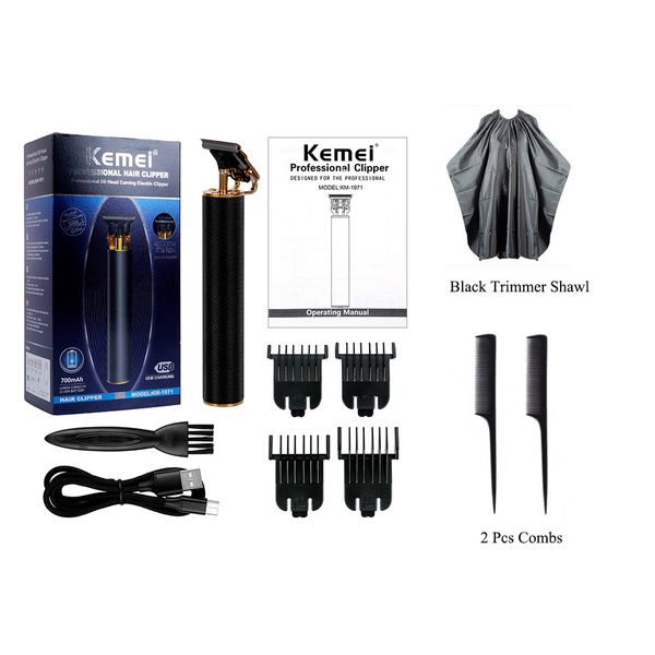 

kemei 1971 heavy cordless trimmer men hair cutting machine usb heavy hitter cordless trimmer men 0mm depilador