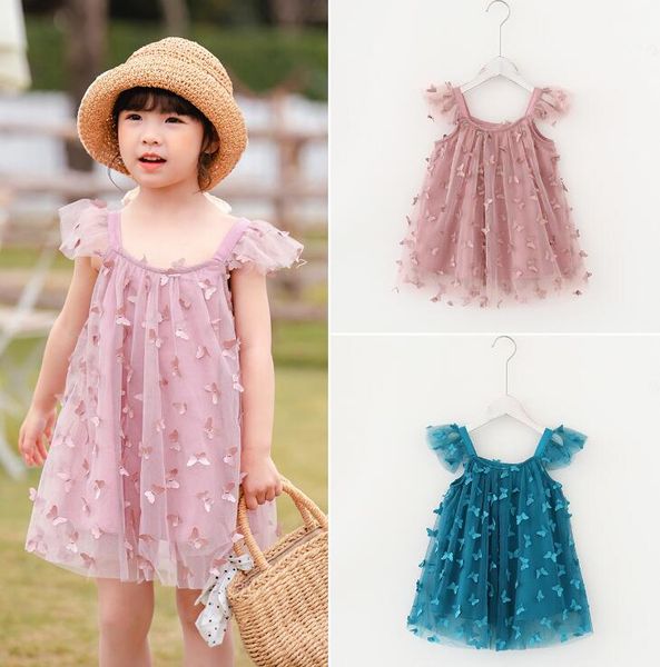 

2020 korean style girls princess dress fashion summer girls vest dresses 1-6 years py734, Red;yellow