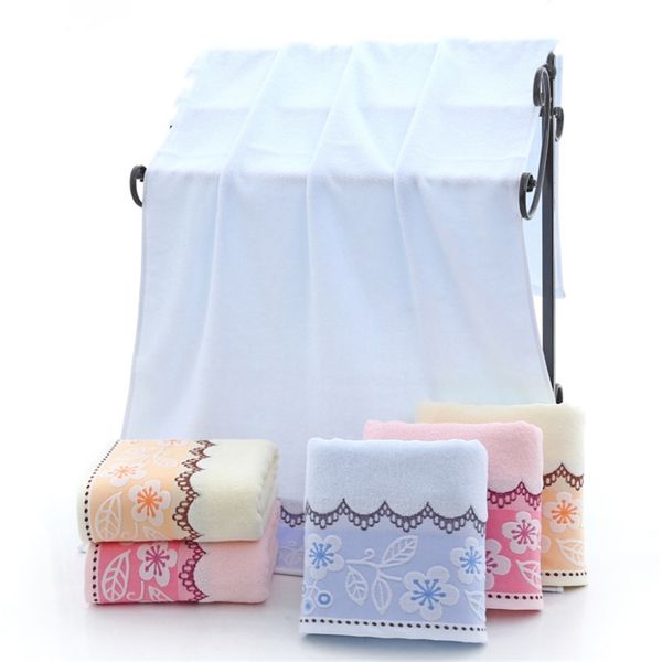 

factory direct new bath towel supermarket special offer cotton jacquard broken file plum soft bath towel