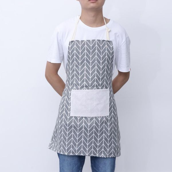 

cotton and linen cleaning apron for women men dirt proof oilproof adjustable hanging neck apron cooking pinafore kitchen home