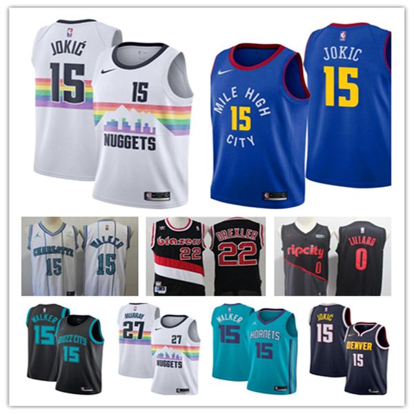 

2019 men 039 new charlotte kemba 15 hornet walker denver nikola 15 jokic nugget 27 murray portland 0 damian lillard jer ey