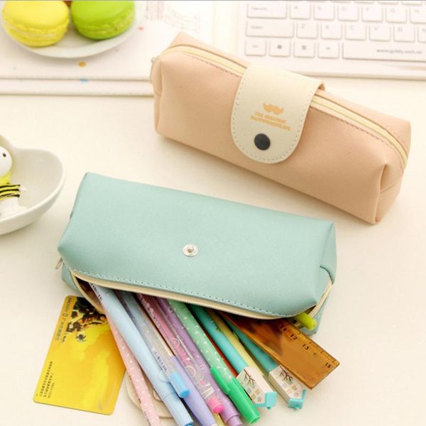 

students pencil pen bag coin purse beauty makeup handbag zip hasp pouch sale-wt