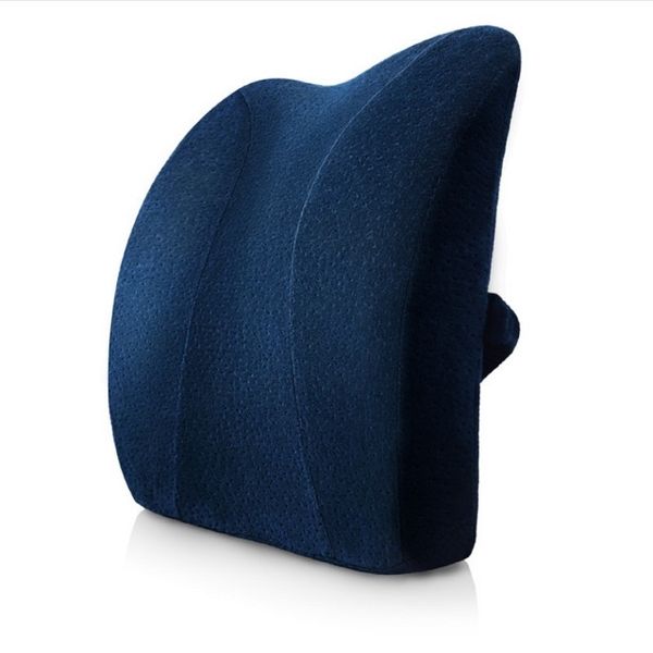 

orthopedics back pillow for chair lumbar support back memory foam car home office seat pillows relieve pain backrest cushion