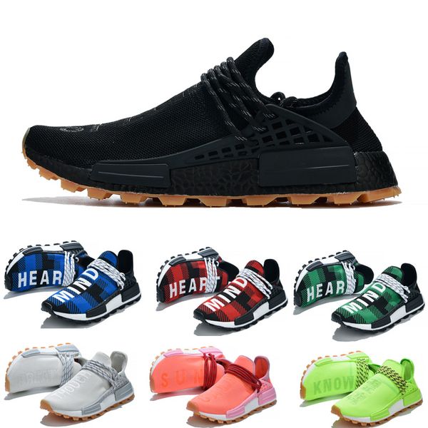 

2019 pharrell williams human race 3m reflective light sneaker men's & women's lover trainer running sports shoes size36-47