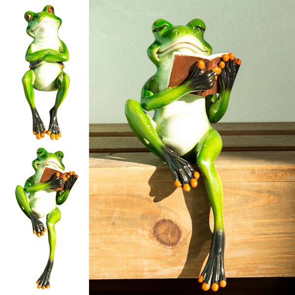 

2x resin modern 3d craft frog figurine home office deskdecor gift for kids
