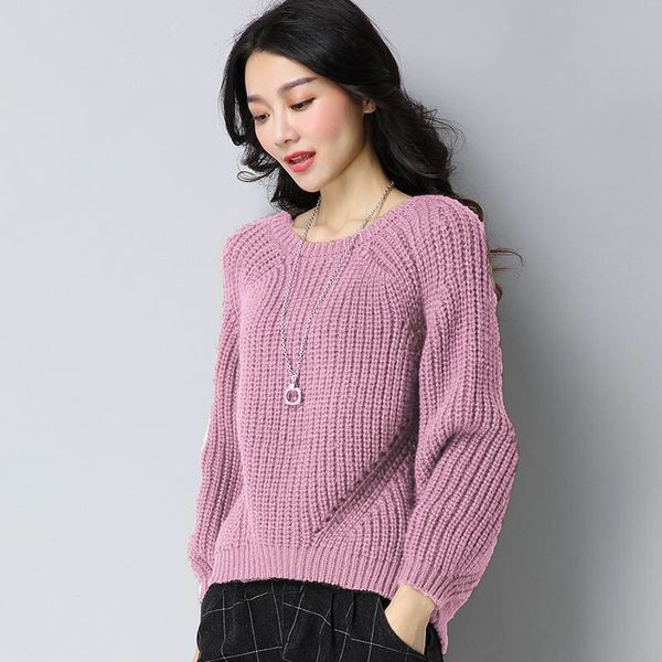 

sweater women's loose thick wool 2019 autumn and winter new bright silk plus size shirt, White;black