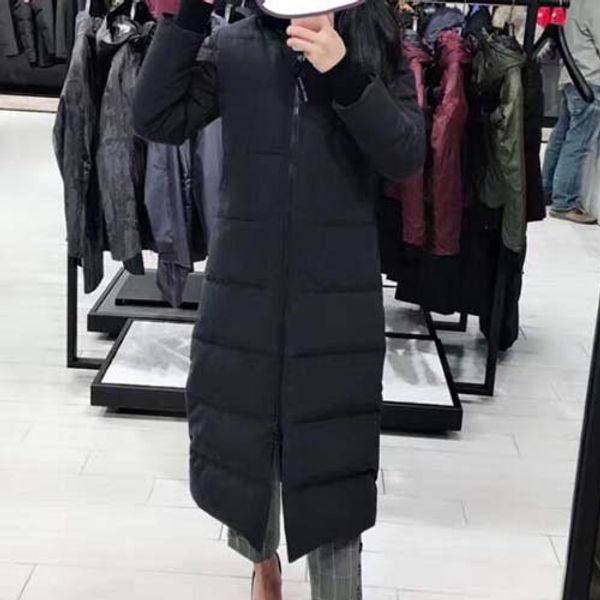 

fashion winter down parkas my-stiques women designer long jackets hooded fur outwear female classic parka outdoor warm coats online, Black