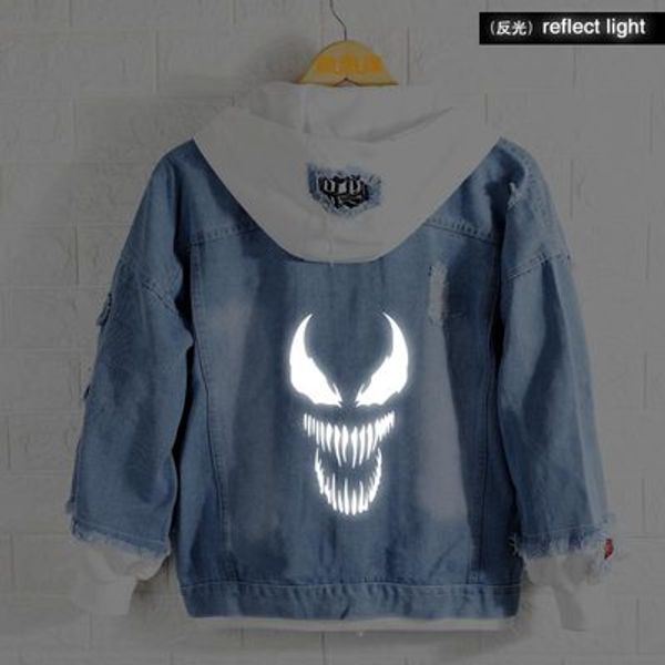 

2020 new spring fall spider hoodie anime jeans coat men women fashion jacket, Black