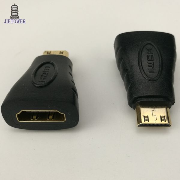 

500pcs/lot hdmi female to mini hdmi male transfer head for cinema, projector, game, set-box, notebook, mobile phone