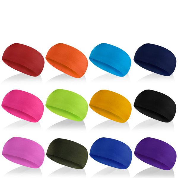 

2019 summer men and women sports sweatband headband yoga fitness running basketball non slip sweatbands headband for girls 40j25, Yellow;black