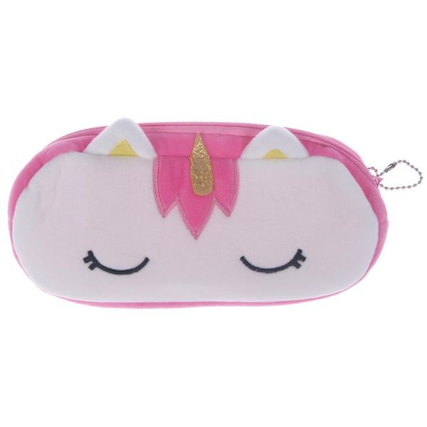 

20cm unicorn coin bag purse wallet pouch plush coin bags cute doll toy cosmetic pencil bag women kids cartoon purse, White
