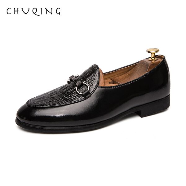 

chuqing 2019 new men's fashion business office shoes outdoor leisure driving shoes, Black