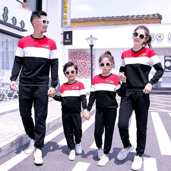 Mom Dad Daughter Son Sports Clothing Sets Mother Father Kids Boy
