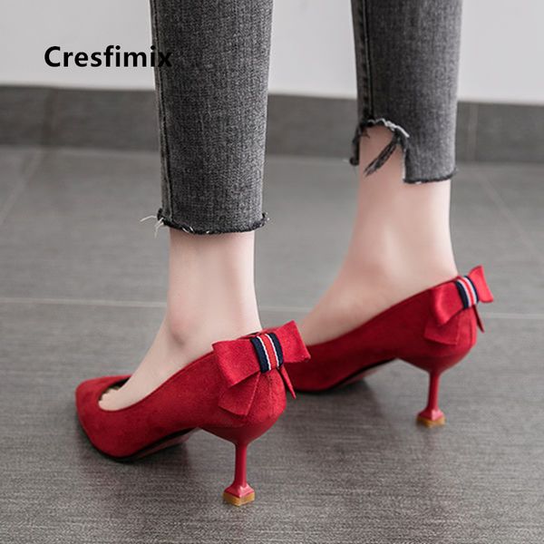 

zapatos dama women fashion red slip on stiletto heels for party lady casual black office high heel shoes e5841