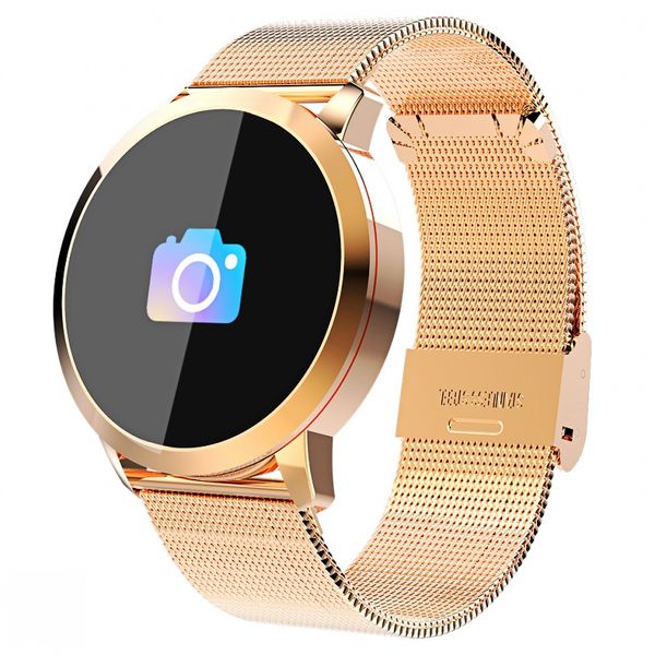 

new q8s oled bluetooth smart watch stainless steel waterproof wearable device smartwatch wristwatch men women fitness tracker