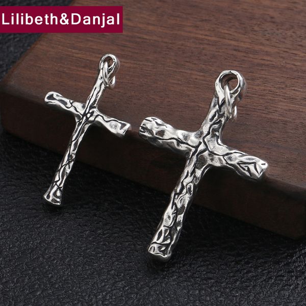 

lockets 2021 couple fashion vintage pendant 100% 925 sterling silver jewelry men women punk creative cross necklace making p125