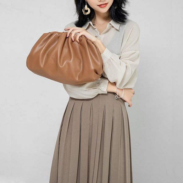 

women day clutch bags pleated dumplings shoulder messenger bags little cute lady crossbody handbags