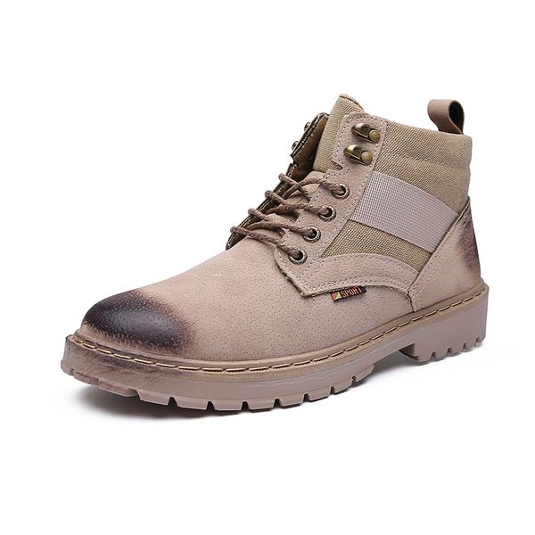 

high-boots fashion trend personality soft and comfortable men's boots men shoes, Black