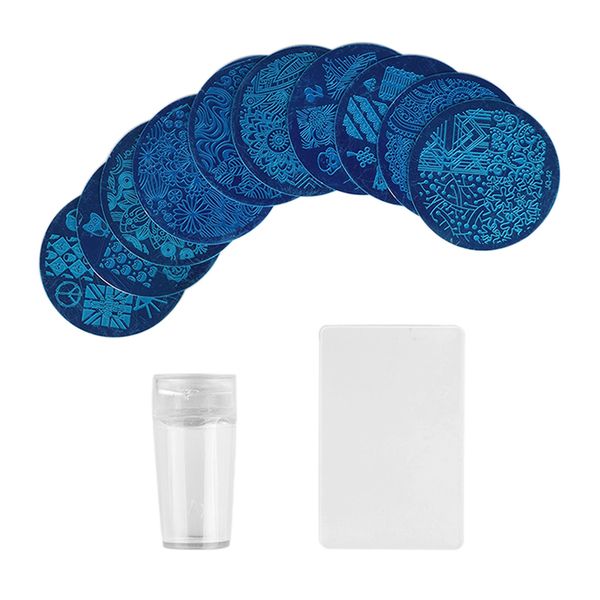 

nail image stamper scraper nail design polish flower printing stamping plate