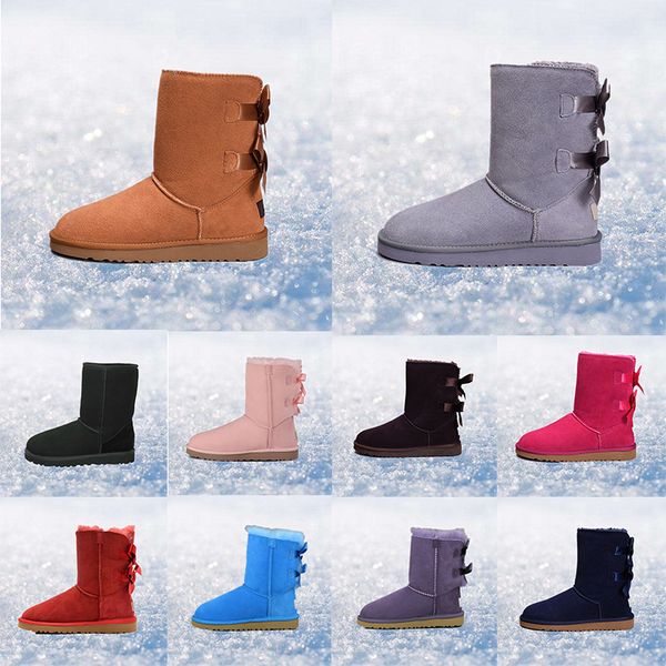 

Hot Sale WGG women boots Australia Classic snow Boot tall real leather Bailey Bowknot girl winter desinger Keep warm 36-41 Free Shipping