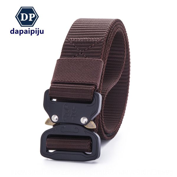 

3.8cm quick release buckle quick-drying nylon 3.8cm fast tripping outdoor training tactical belt multifunctional belt, Black;brown