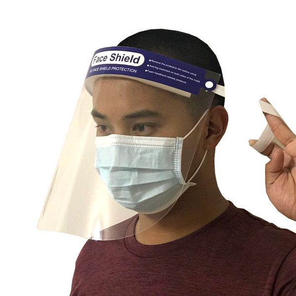 

10% скидка !! Face Shield анфас маска для лица защитного щит Прозрачного Анти слюни Брызгозащищенного лицом Cover A08