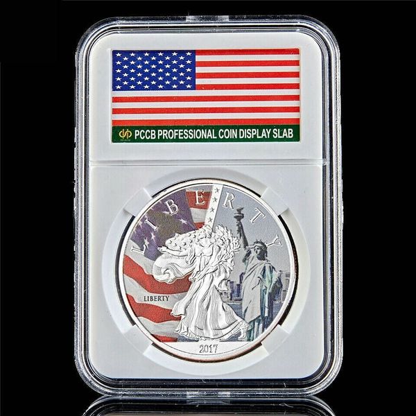

Statue Of Liberty Commemorative Coin 1oz Silver In God We Trust Collectibles United States Challenge Coin W/Pccb Box