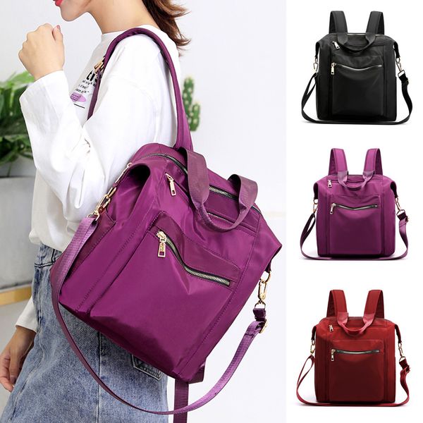

women ladies fashion solid backpack schoolbag casual travel student daypack bag new trend female backpack bags mochila mujer