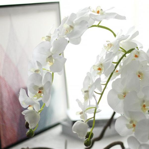 

party silk orchid artificial flower heads butterfly orchid flowers for wedding decoration fake flower branch