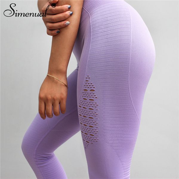 

Simenual Polyamide push up леггинсы для женщин отверстия высокой талией фитнес леггинсы спор